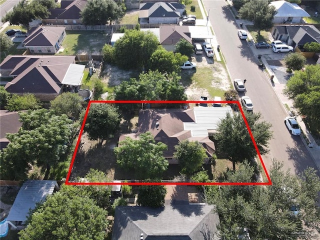 1604 E Kennedy Ave, Alton, TX 78573 - aerial perspective of suburban area with property parcel outlined