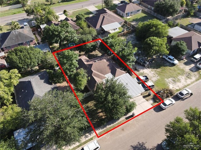 1604 E Kennedy Ave, Alton, TX 78573 - aerial view of residential area featuring property parcel outlined