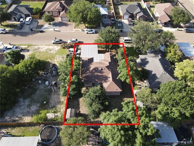 1604 E Kennedy Ave, Alton, TX 78573 - aerial perspective of suburban area with property boundaries highlighted