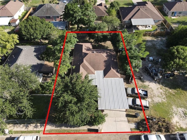 1604 E Kennedy Ave, Alton, TX 78573 - aerial perspective of suburban area featuring property parcel outlined