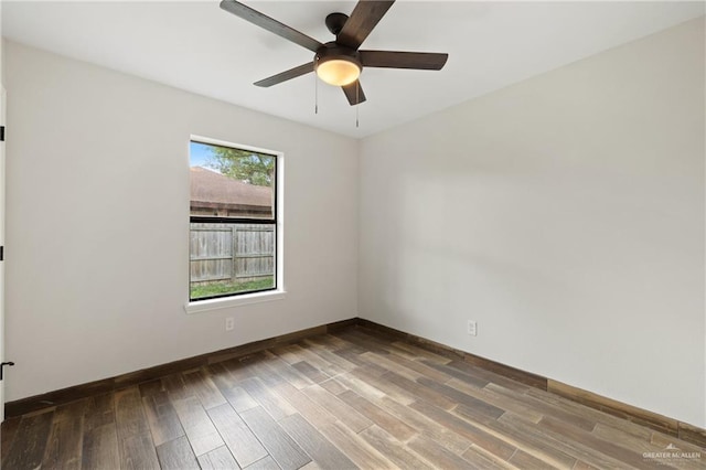 1815 W Adelita St, Weslaco, TX 78599 - empty room featuring wood finished floors and a ceiling fan