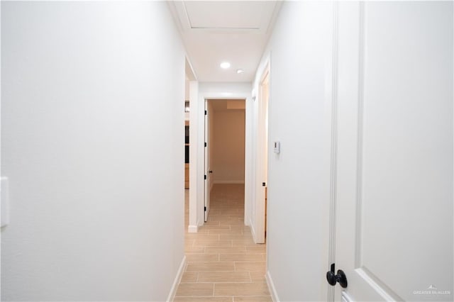 hallway featuring light hardwood / wood-style flooring