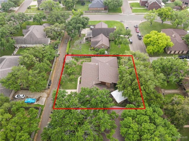 1502 Betty Dr, Mission, TX 78572 - aerial view of residential area featuring property parcel outlined
