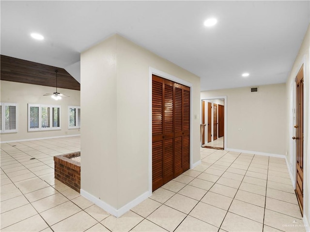 1502 Betty Dr, Mission, TX 78572 - hallway featuring recessed lighting and light tile patterned flooring