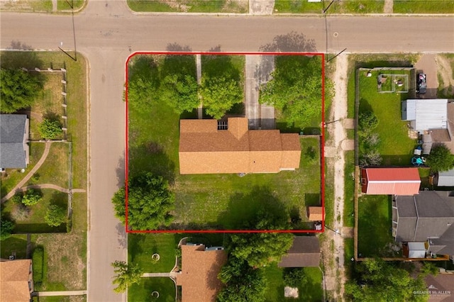 bird's eye view with a residential view