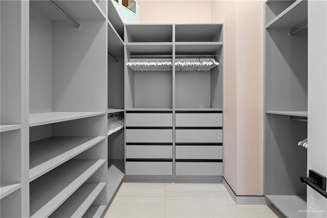 view of walk in closet