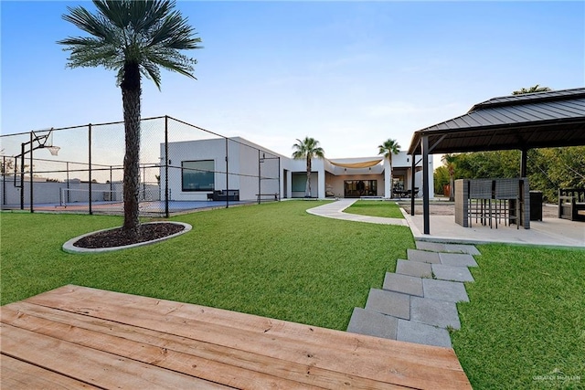 view of yard featuring a gazebo