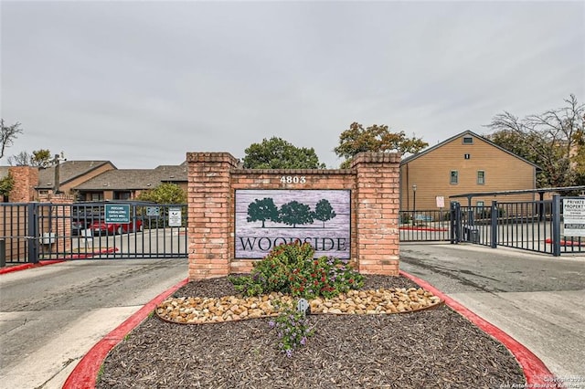 view of community sign