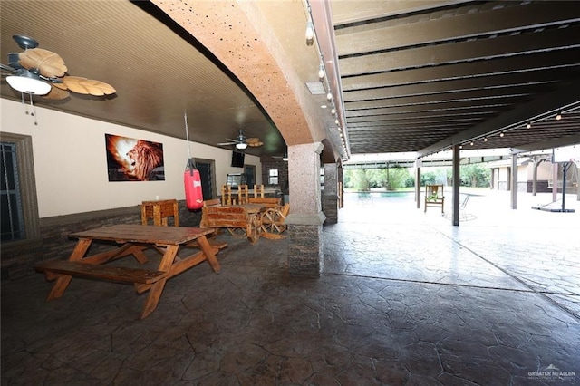 5310 Nicole Dr, Edinburg, TX 78542 - view of patio featuring ceiling fan and outdoor dining space