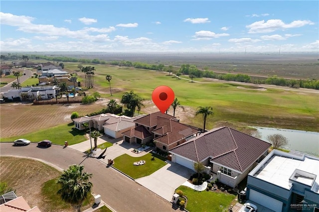 bird's eye view with a residential view