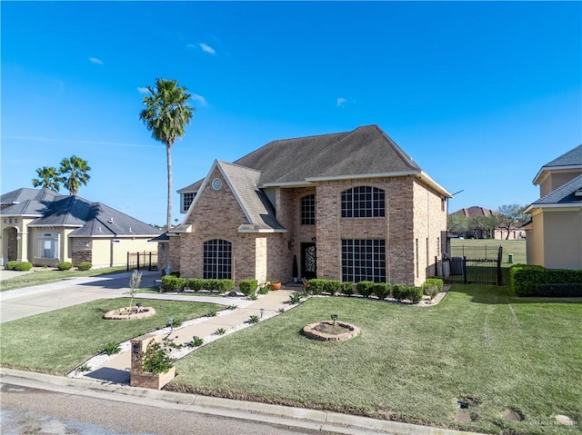 view of front of property with a front yard