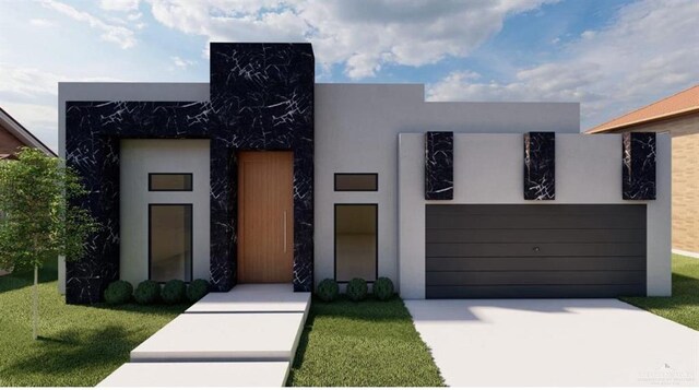 3011 E Ebano Ave, Hidalgo, TX 78557 - contemporary home featuring stucco siding and a front yard