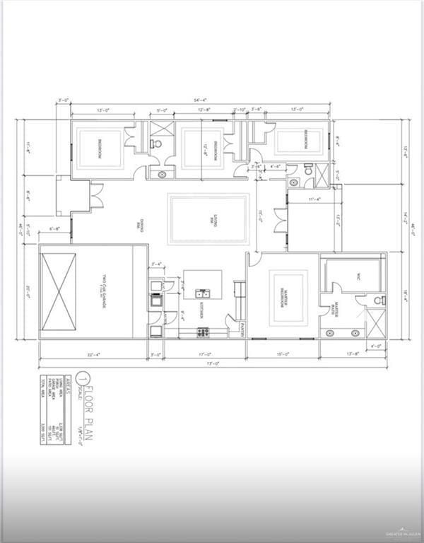 3011 E Ebano Ave, Hidalgo, TX 78557 - view of property floor plan