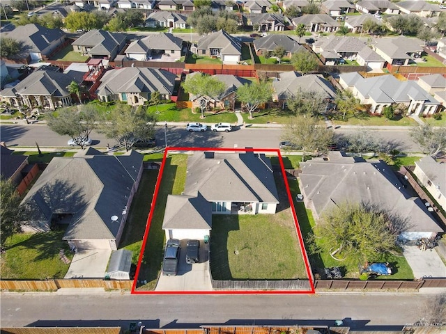 drone / aerial view featuring a residential view