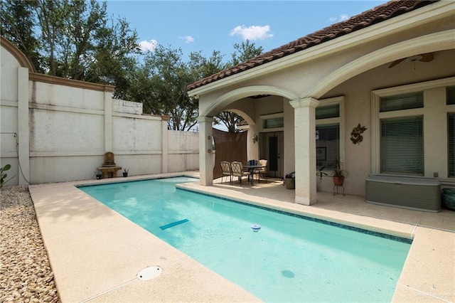 2201 W Rhin Dr, Edinburg, TX 78539 - view of swimming pool with fence and a patio