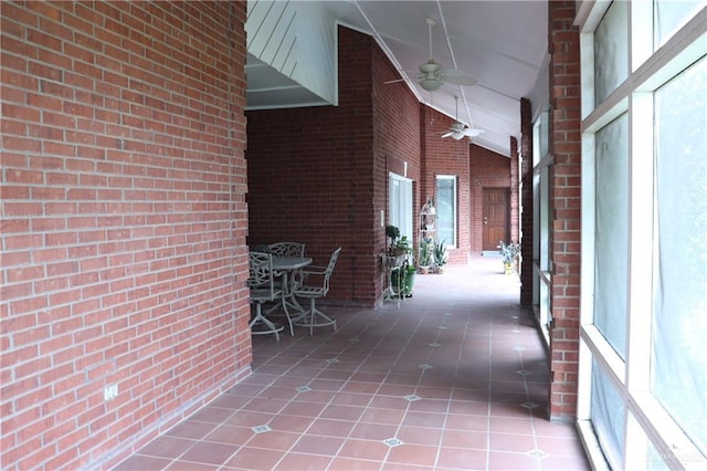 view of patio / terrace with ceiling fan