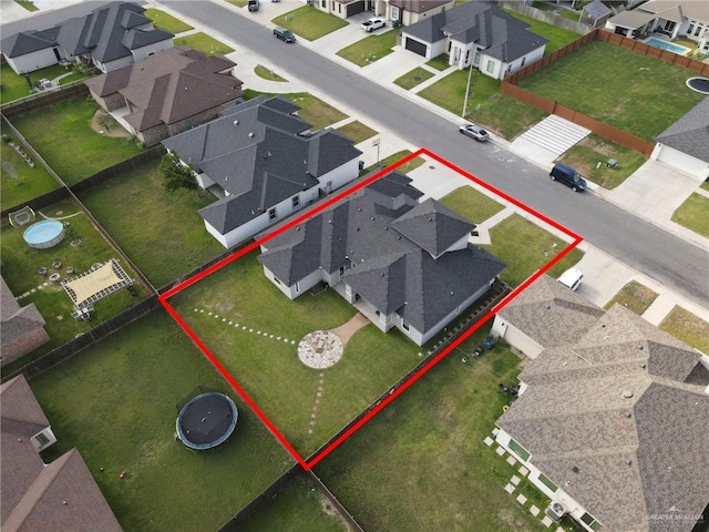 6073 Surrey Ln, Brownsville, TX 78526 - aerial view of residential area featuring property boundaries highlighted