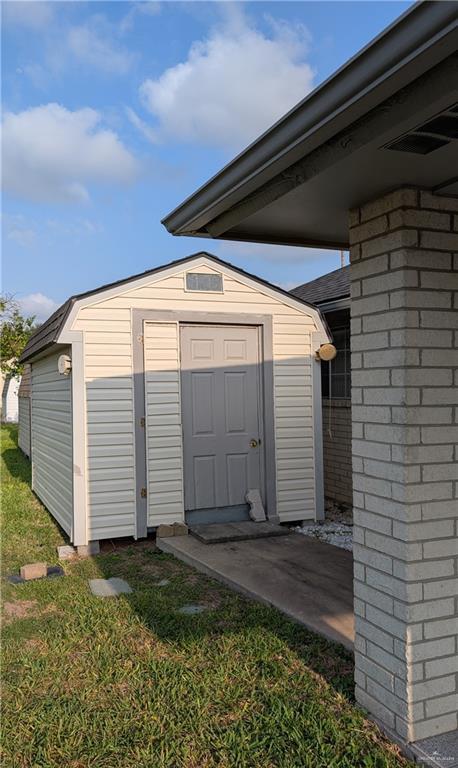 view of shed