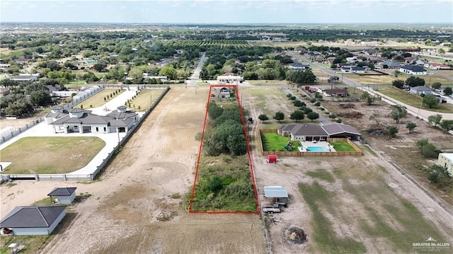 birds eye view of property