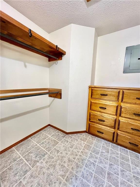 walk in closet featuring electric panel