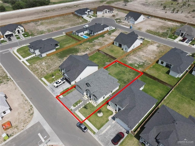 1104 Azalea Ave, Mission, TX 78573 - aerial view of residential area with property parcel outlined