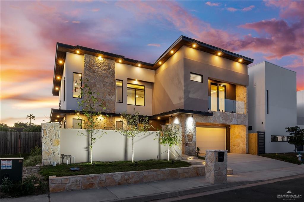 contemporary house with a garage