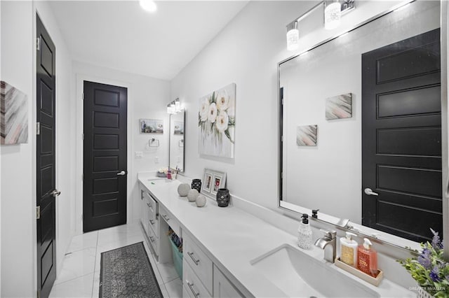1613 E Mayhem Dr, Edinburg, TX 78542 - bathroom with double vanity and marble finish flooring