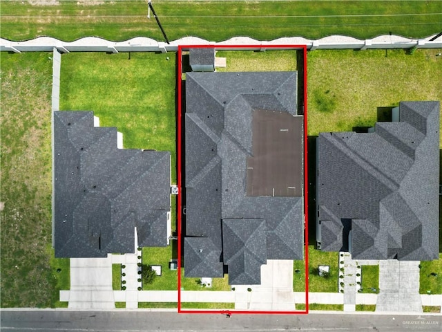 1613 E Mayhem Dr, Edinburg, TX 78542 - aerial view of property's location with property boundaries highlighted