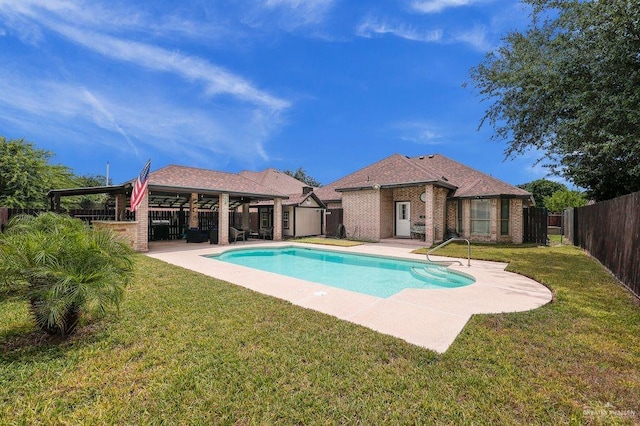 3908 Hill Crest Dr, Mission, TX 78573 - view of pool with a fenced backyard and a patio
