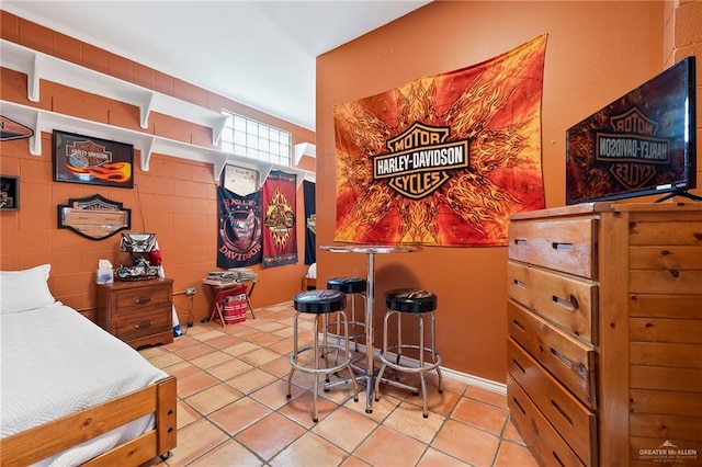 view of tiled bedroom