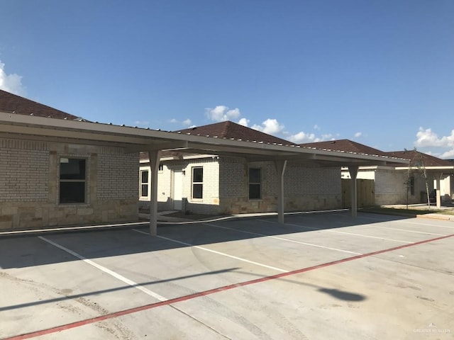 back of property with brick siding