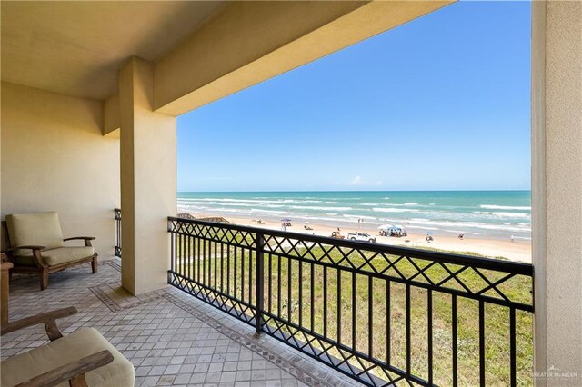 4616 Gulf Blvd S, Unit South, South Padre Island, TX 78597 - balcony with view of water and beach