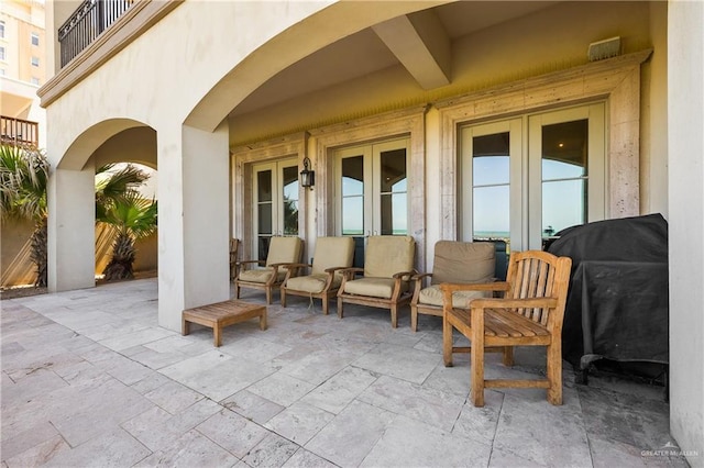 4616 Gulf Blvd S, Unit South, South Padre Island, TX 78597 - view of patio with french doors