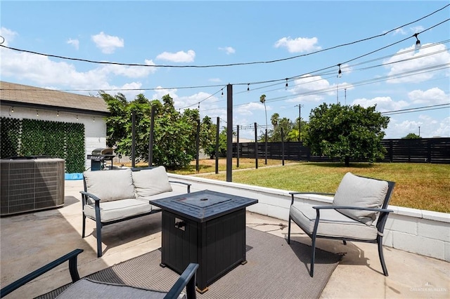 5824 N 23rd Ln, Mcallen, TX 78504 - view of patio with central AC, an outdoor hangout area, and area for grilling