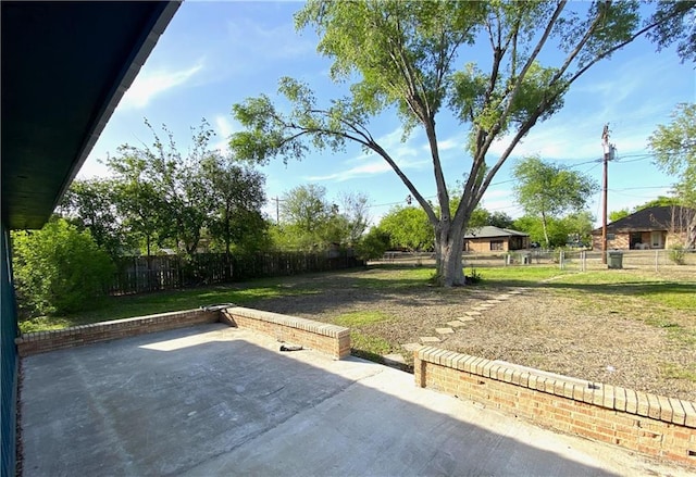 1005 Bryce Dr, Mission, TX 78572 - fenced backyard with a patio area