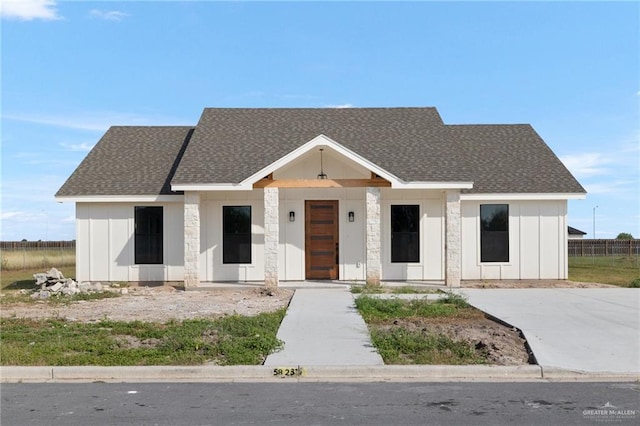 view of modern farmhouse