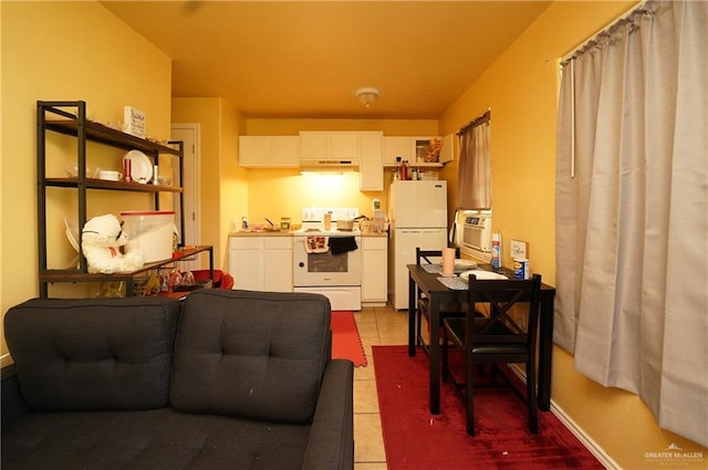 view of tiled living room