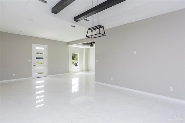 9206 N 25th Ln, Mcallen, TX 78504 - empty room featuring light marble finish flooring and baseboards