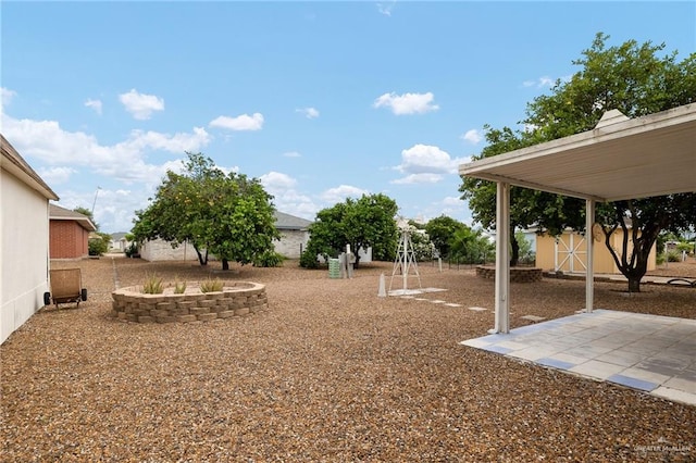 view of yard featuring a patio