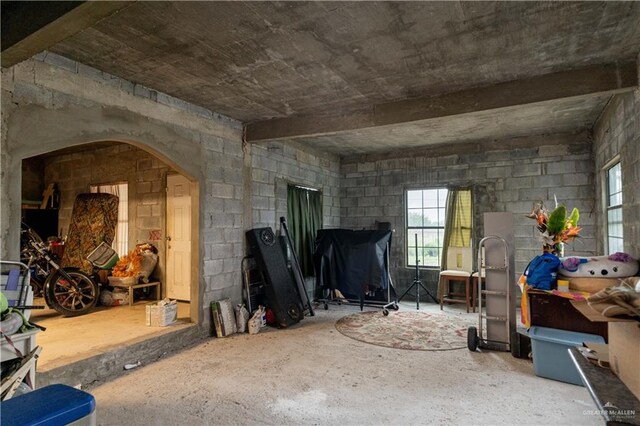 miscellaneous room featuring concrete flooring