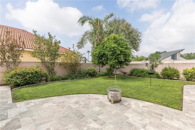 view of yard featuring a patio