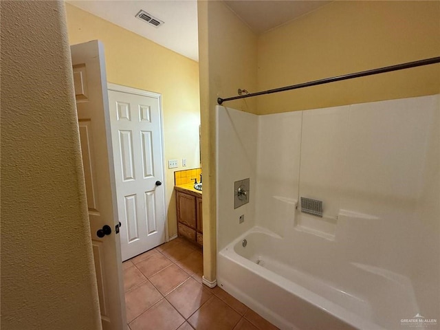 1008 Ivory Ave, Rio Grande City, TX 78582 - full bath with tile patterned floors, shower / bathtub combination, and vanity