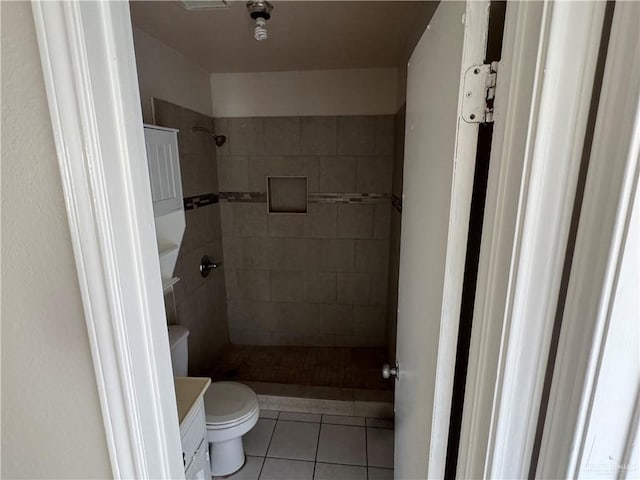 412 Silverado Dr E, Palmview, TX 78572 - full bath with tile patterned flooring, a shower stall, toilet, and vanity