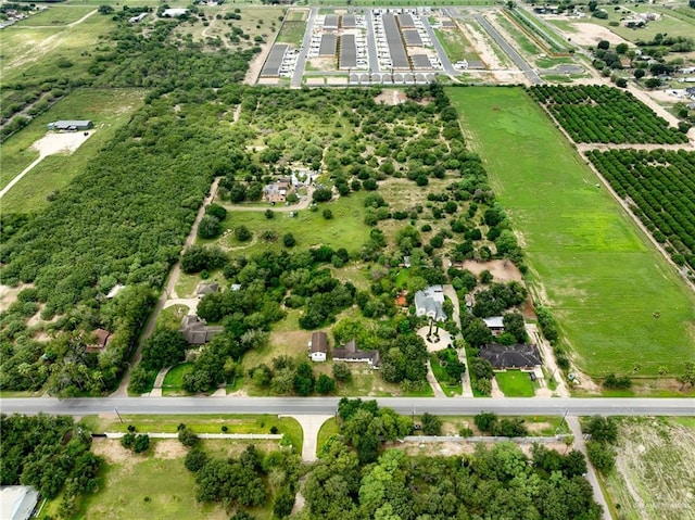 bird's eye view featuring a rural view