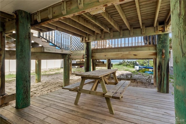 view of wooden deck