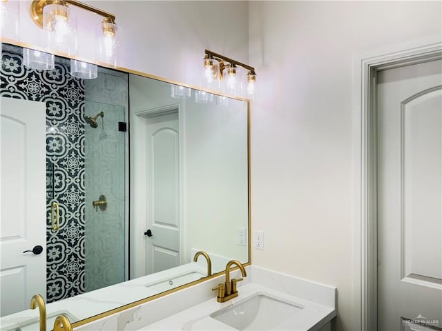 2125 Blue Sky Dr, Weslaco, TX 78599 - full bath featuring vanity and a shower with door
