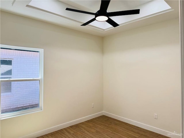 2125 Blue Sky Dr, Weslaco, TX 78599 - empty room with wood finished floors and a ceiling fan