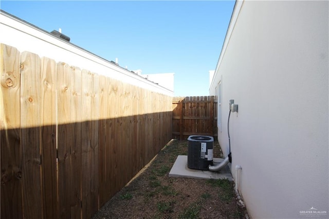 view of home's exterior with central AC