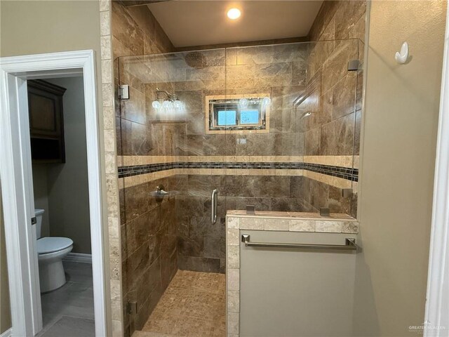 2315 N Ruby Dr, Edinburg, TX 78541 - bathroom featuring toilet and a shower stall