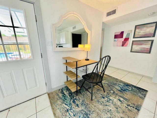 807 Walnut St, Mcallen, TX 78501 - tiled home office featuring baseboards